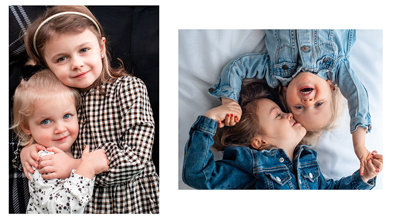 Harper Grace Jewelry Collection and Payton James Jewelry Collection, Tamie's granddaughters Harper and Payton smiling together